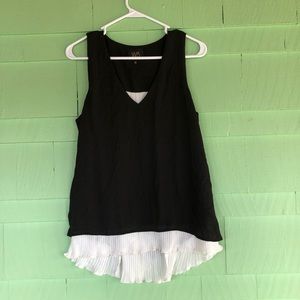 Black & white blouse